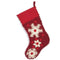 Hand Felted Wool Christmas Stocking - Snowflakes Red Arcadia Home